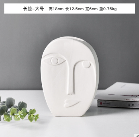 Modern Nordic Face Vase - Creative Ceramic Home Decor