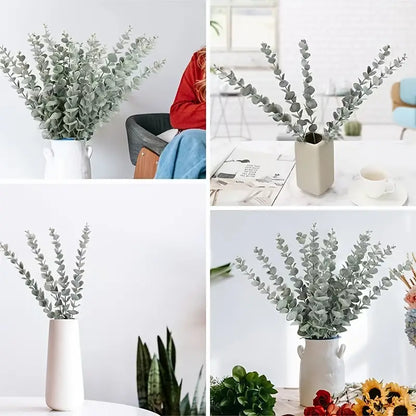 12pcs 15in Artificial Eucalyptus Leaves for Decoration