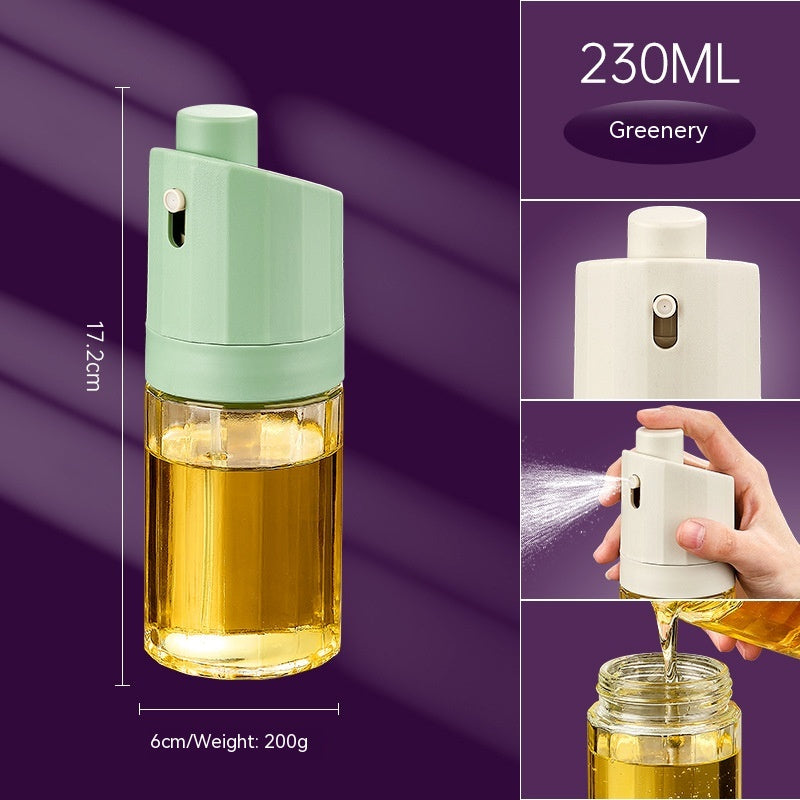 2-in-1 Glass Oil Bottle and Dispenser for Cooking