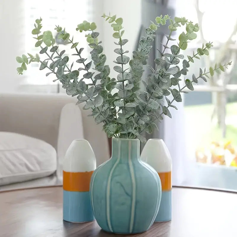 12pcs 15in Artificial Eucalyptus Leaves for Decoration