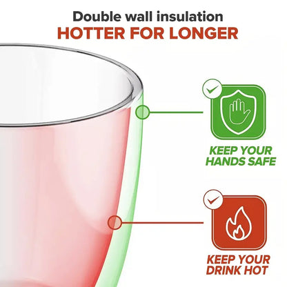 Double-Walled Glass Coffee Mugs for Perfect Brew