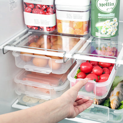 Transparent Plastic Storage Boxes for Fridge Organization