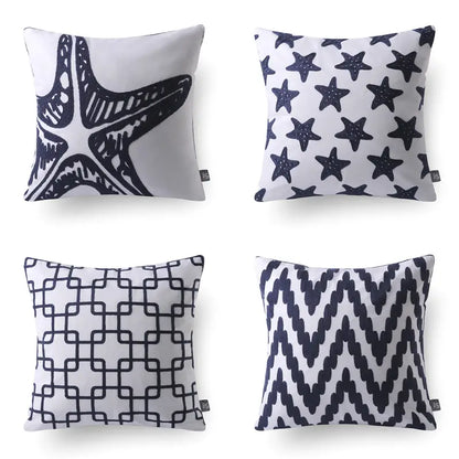 Geometric Pattern Pillowcases 4pcs 45x45cm/18x18in
