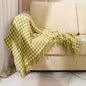 Ins Style Houndstooth Throw Blanket with Fringe